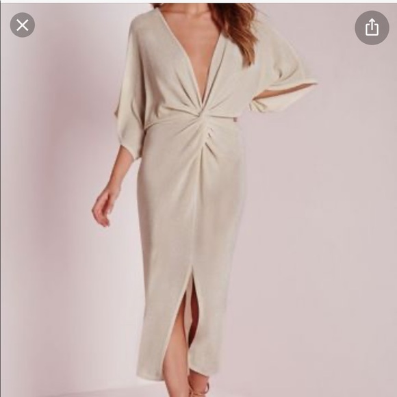 Missguided Dresses & Skirts - 🎀 Missguided Kimono Sleeve Knot Front Midi Dress